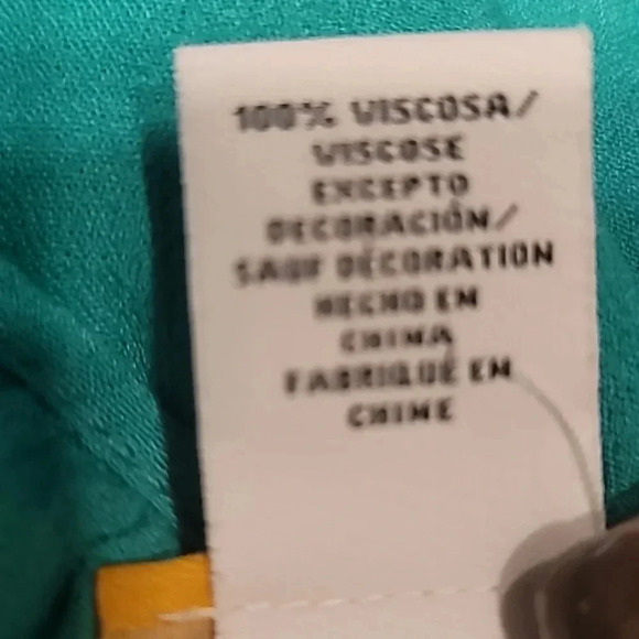 Ruby Rd. Teal blouse with crochet  arm decor - Picture 8 of 8